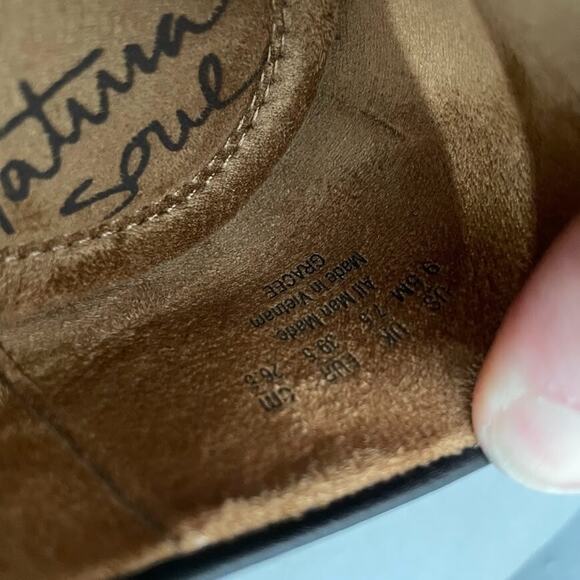 Natural Soul Gracee Size 9.5 Black All Thru Comfort Loafers Moccasins Flats - Picture 11 of 12